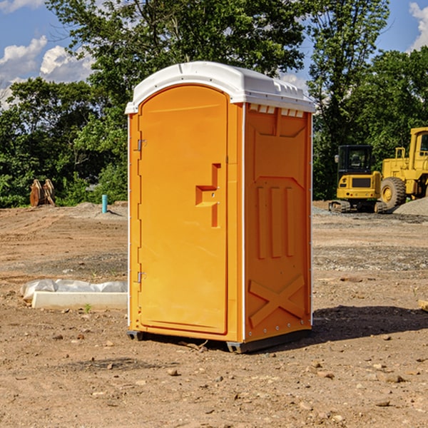 how often are the portable restrooms cleaned and serviced during a rental period in Rosie Arkansas